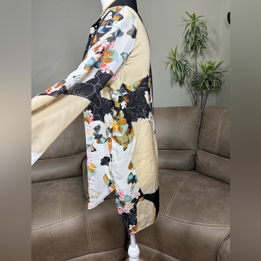 3.1 Phillip Lim X Target Floral Button Up Blouse Sz M Summer Spring Easter Party - Picture 10 of 15